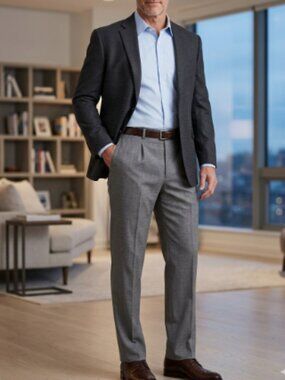 NWT Rampage Men's Dress Pants, Grey - Size 36 Long